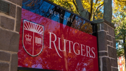 Large Rutgers Sign