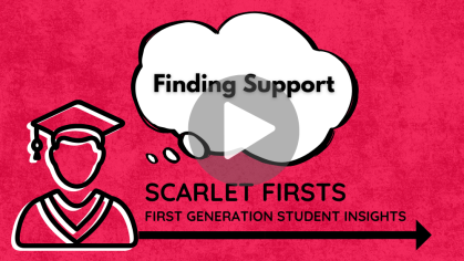 Graphic with text: Finding Support