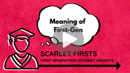 Graphic with text: Meaning of First Gen