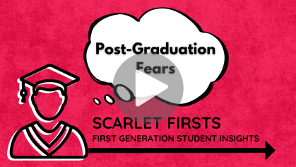 Graphic with text: Post Graduation Fears