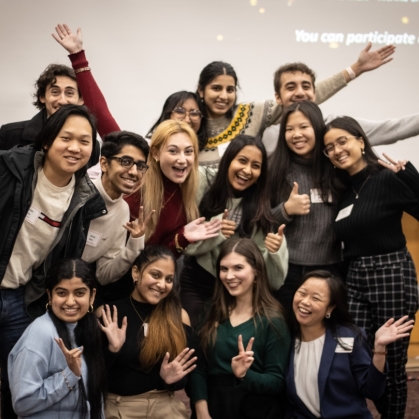 Students pose during FIGS Recognition Ceremony