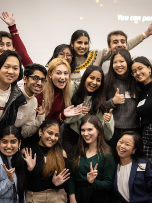 Students pose during FIGS Recognition Ceremony