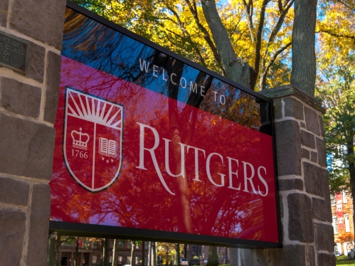 Large Rutgers Sign